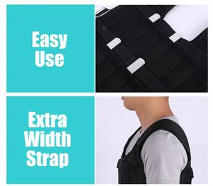 Gilet lesté vide de 35 kg <span class=keywords><strong>pour</strong></span> l'entraînement de boxe, la musculation, le fitness et l'équipement de gym – <span class=keywords><strong>Veste</strong></span> ajustable - Product Image 6