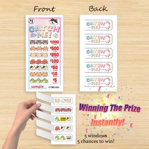 Cartes promotionnelles à numéro de série variable avec languette, impression offset couleur, service d'expédition rapide - Product Image 3