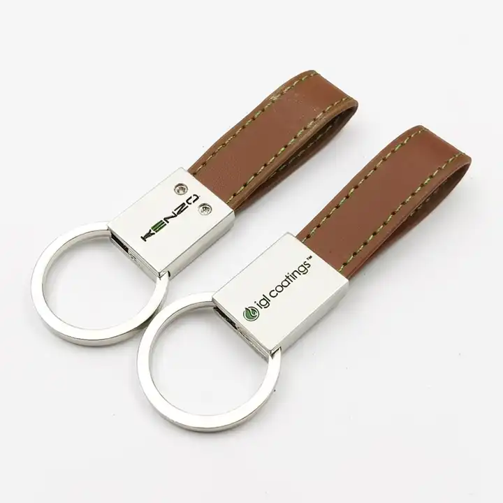 Bulk Promo Leather Keyrings  Branded and Corporate Leather Keyrings