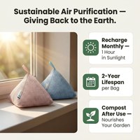 Sachets Purificateurs d'Air en Charbon de Bambou Activé en Gros, Forme Triangulaire, Lot de 4 Couleurs, Naturels, Non Toxiques, Absorbeurs d'Odeurs pour Voiture et Maison