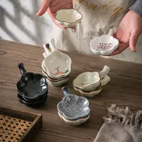 Plat en céramique de style japonais, petite vaisselle en porcelaine, plats à sauce pour barbecue et fondue, ustensiles de cuisine, vente en gros, personnalisable