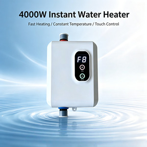 Mini Calentador de Agua Eléctrico Instantáneo sin Tanque, 4000W, Acero Inoxidable, Ahorro de Energía, Pantalla LED de Temperatura Táctil, para Hotel y Hogar - Product Image 1