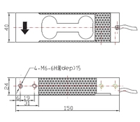 Capacité 10-50 kg, SWJ SUP52, certifié OIML, haute précision 0,02 %, cellule de pesage à point unique en alliage d'aluminium, capteur de force IP65