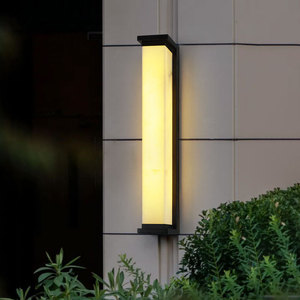 Lampe murale extérieure moderne à LED, étanche, en acier inoxydable, longue bande pour piliers, portail, cour, balcon, parc - Product Image 4