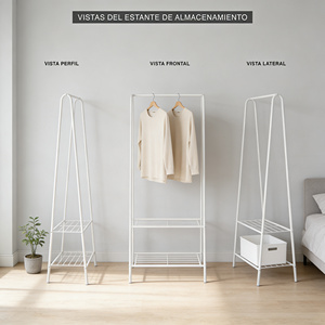 <span class=keywords><strong>Perchero</strong></span> de ropa de 3 niveles personalizable estilo <span class=keywords><strong>escalera</strong></span>, organizador de ropa independiente, <span class=keywords><strong>perchero</strong></span> metálico multiusos para dormitorio - Product Image 3
