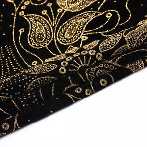 100 <span class=keywords><strong>poly</strong></span> teint feuille noire brillant canapé <span class=keywords><strong>d</strong></span>'ameublement abaya tissu velours en inde - Product Image 1