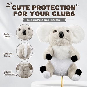Housse de tête de club de <span class=keywords><strong>golf</strong></span> en peluche motif animal mignon pour <span class=keywords><strong>driver</strong></span> 460cc, personnalisable avec logo d'usine, OEM, vente en gros - Product Image 6