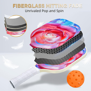 <span class=keywords><strong>Raqueta</strong></span> de <span class=keywords><strong>Pickleball</strong></span> de Fibra de Carbono de Alta Calidad con Núcleo de Panal, Duradera y de 16 mm de Grosor para Entrenamiento y Entretenimiento - Product Image 2