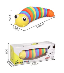 Hot-selling Plastic Slug Stress Relief Toy Educational Vent Caterpillar <b>Rainbow</b> for 14 Years & up - Product Image 6