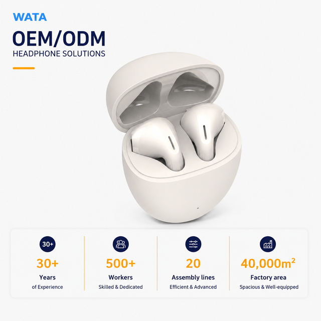 WATA 2026 Hot Selling High-end ODM OEM Custom Factory TWS Pro Earphones with Microphone Noise Cancelling Clear Calls