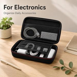 Étui de rangement personnalisé en EVA, coque rigide, sac de transport à fermeture éclair avec poche en filet pour outils électroniques, accessoires, voyages - Product Image 3