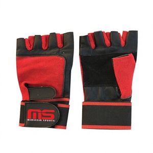 Mudassar Sports Wholesale Unisex Leather <b>Weight</b> Lifting Gym Fitness Gloves for Outdoor Dance Sports Workout-Non-Slip Fingerless - Product Image 1