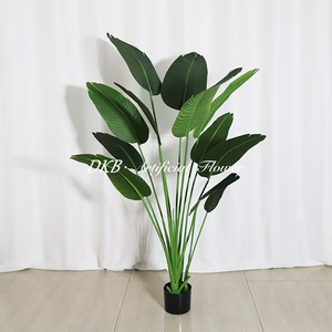 Nearly Natural Indoor Green Plant Potted Artificial Bonsai Palm Banana <b>Trees</b> Home Decoration Durable <b>Plastic</b> Indoor Greenery - Product Image 3