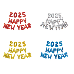 Ballons en aluminium de 16 pouces, alphabet, ensemble de 2025, décorations de fête du Nouvel An, joyeux nouvel an, vente en gros - Product Image 2