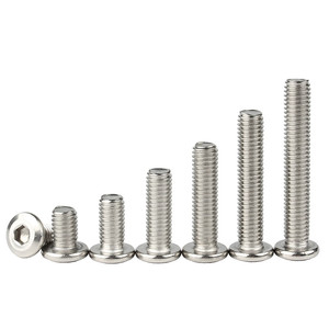 Trung Quốc <span class=keywords><strong>Custom</strong></span> <span class=keywords><strong>made</strong></span> M4 M5 M6 M8 thép không gỉ đồ nội thất vít <span class=keywords><strong>Bolt</strong></span> ISO tiêu chuẩn Flat Round Head Hexagon socketxe - Product Image 5
