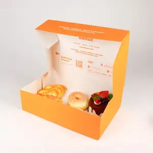 Kotak Cupcake kue kering Individual dapat dilipat kotak kemasan makanan Muffin kertas putih dengan