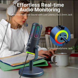 Micrófono <span class=keywords><strong>de</strong></span> Condensador Multiusos USB C para Grabación, Juegos, Canto, Podcast, Micrófono Vocal para PC, Micrófono <span class=keywords><strong>Musical</strong></span>, Grabadora - Product Image 2