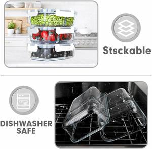 Hot Sales Pressed Eco-Friendly Microwave Safe Glass Food <b>Container</b> Leakproof Bento Lunch Box Meal Prep Storage Kitchen Use - Product Image 3