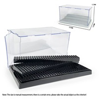 Vitrine de présentation en acrylique plastique amovible à 3 niveaux, anti-poussière, pour collection de briques, blocs, jouets, modèles, figurines, maquettes