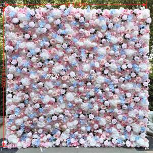 DKB 2024 arrotolare la parete del fiore arrotolare il rettangolo colorato arrotolabile la parete del tessuto della parete arrotola i <span class=keywords><strong>fiori</strong></span> artificiali <span class=keywords><strong>tenda</strong></span> della parete 8x8 piedi - Product Image 6