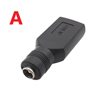 Adaptateur de prise femelle vers prise mâle USB 2.0 / Prise femelle 5V/12V AC/DC pour ordinateur portable 5.5*2.1mm