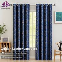 Ensemble de 3 rideaux jacquard de luxe, occultants à œillets, à motif floral tissé, pour commandes en gros, décoration maison, hôtel, villa