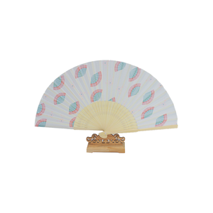 Éventail pliable portable en bambou blanc vierge personnalisable Domi pour peinture <span class=keywords><strong>de</strong></span> logo, publicité musicale traditionnelle, cadeaux <span class=keywords><strong>de</strong></span> mariage - Product Image 4