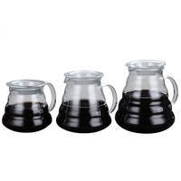 Cafetière en verre borosilicate faite à la main, 360 ml/600 ml/800 ml, en forme de nuage, moderne, écologique, transparente, pour le thé et le café, ensembles de thé et de café