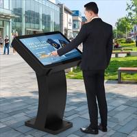 Kiosque numérique interactif Sinmar pour extérieur, écran tactile, écran LCD commercial pour extérieur, kiosque intelligent en forme de K pour ville connectée