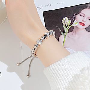 New Design Wholesale Custom Fashion Waterproof Stainless Steel <b>Adjustable</b> Beaded <b>Bracelet</b> - Product Image 4