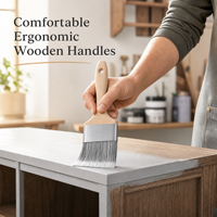 Pinceaux à peinture murale intérieure lisses et ergonomiques en bois, personnalisés, confortables, de qualité professionnelle CHOPAND pour le bricolage