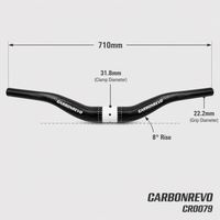 Guidon de trottinette électrique Carbonrevo en aluminium – Durable, installation facile, résistant à l'usure, pièce de rechange améliorée