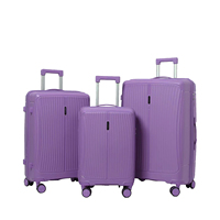 Tirador al mejor precio de venta al por mayor personalizado PP carcasa dura equipaje viaje Trolley Case Bag 3 PCS Set maleta