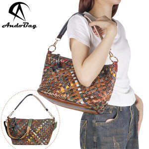 Bolso bandolera de punto AndoBag, bolsos de cuero genuino, bolso informal vintage para mujer 1785 - Product Image 1