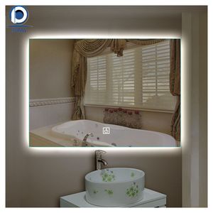 Gương phòng tắm <span class=keywords><strong>LED</strong></span> chống nước tối ưu với màn hình đồng hồ-đèn <span class=keywords><strong>Led</strong></span> tiết kiệm năng lượng, lớp phủ chống sương mù, kích thước tùy chỉnh có sẵn - Product Image 4