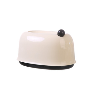 Cream Color Plastic Tissue Box With Spring Mechanism For Home Bedroom <b>Desktop</b> Use - Product Image 3