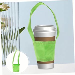 Support de tasse en tissu de coton personnalisé, porte-gobelet en toile, pochette de transport pour bouteille et tasse avec votre propre logo – Meilleure vente à prix abordable - Product Image 3