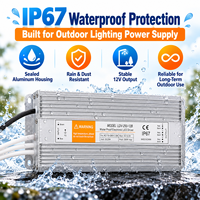 Alimentation LED étanche IP67 250W 12V 20.8A avec boîtier en alliage d'aluminium, tension constante pour CCTV, bande LED et éclairage paysager
