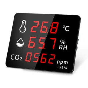 Détecteur de qualité de l'air numérique LED haute précision, moniteur de température et d'humidité, testeur de CO2 pour usage domestique/bureau/industriel - Product Image 4