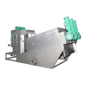 Environmental Machinery paper mill waste sludge screw press sludge dewatering machine inlet moisture content 95%-99%