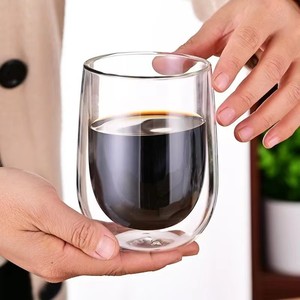 Petites tasses à thé et soucoupes pour boissons chaudes, tasses à espresso en verre pour latte, cappuccino, tasses à café pour café et espresso - Product Image 3