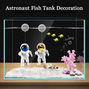 Simpatici piccoli astronauti acquario accessori galleggianti acquario decorazioni in plastica e resina compagni di giochi per pesci per acquari - Product Image 6