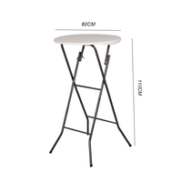 Table de bar ronde pliable en plastique léger de haute qualité pour usage commercial, hôtelier et extérieur – Vente en gros