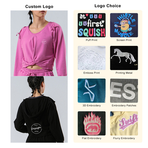 Jersey de diseño cruzado de alta calidad a granel Yoga Gym Slim Fitness sin capucha gráfico personalizado muestra gratis Sudadera con capucha - Product Image 3