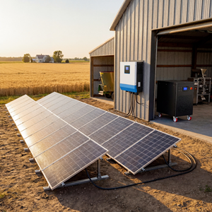 Système <span class=keywords><strong>de</strong></span> panneaux solaires 6,2 kW 48 V, kit complet avec batterie Lifepo4 <span class=keywords><strong>de</strong></span> 15 kWh et montage autoportant - Product Image 4