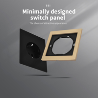 Enchufe de Pared WESA 16A, 1 Tomacorriente, Estándar Europeo Schuko, Diseño Moderno y Lujoso