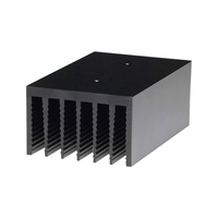 Radiateur en aluminium anodisé noir haute puissance de différentes tailles avec service d'usinage CNC