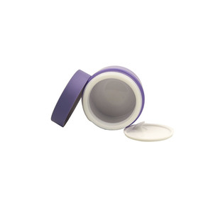 Cosméticos de embalaje azul crema de porcelana de ópalo blanco frascos de vidrio 50g de vidro <span class=keywords><strong>fosco</strong></span> olla cosmtique con la Tapa amarilla - Product Image 3