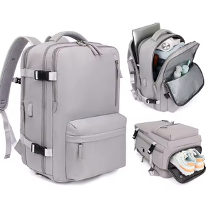 यूनिसेक्स बड़ी क्षमता यूएसबी चार्जिंग पोर्ट ट्रैवल बैग शॉर्ट ट्रिप बिजनेस लैपटॉप के साथ सामान बैकपैक कैरी - Product Image 5