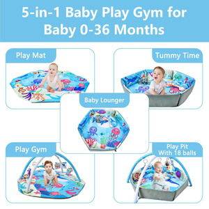 Jouets <span class=keywords><strong>de</strong></span> <span class=keywords><strong>motricité</strong></span> fine tissu doux bébé <span class=keywords><strong>tapis</strong></span> <span class=keywords><strong>de</strong></span> jeu <span class=keywords><strong>de</strong></span> gymnastique pour bébé ventre temps <span class=keywords><strong>tapis</strong></span> activité gymnastique clôture Fitness support rampant coussinets - Product Image 4